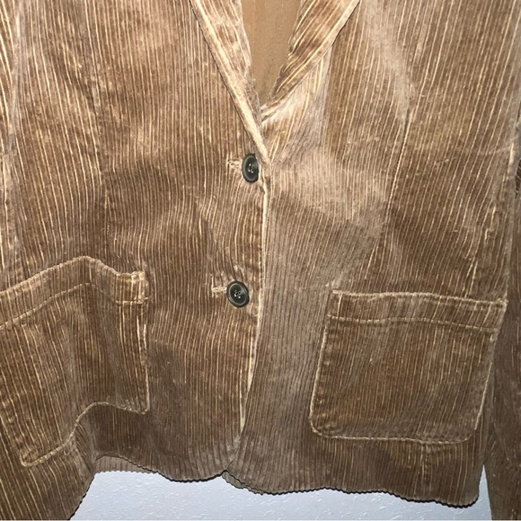 Lands' End Camel Brown Corduroy Cotton Blend Blazer Jacket Size Medium. - Picture 3 of 13